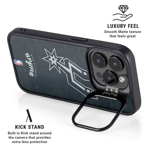 NBA San Antonio Spurs Secondary Logo iPhone 16 Pro Kickstand Case